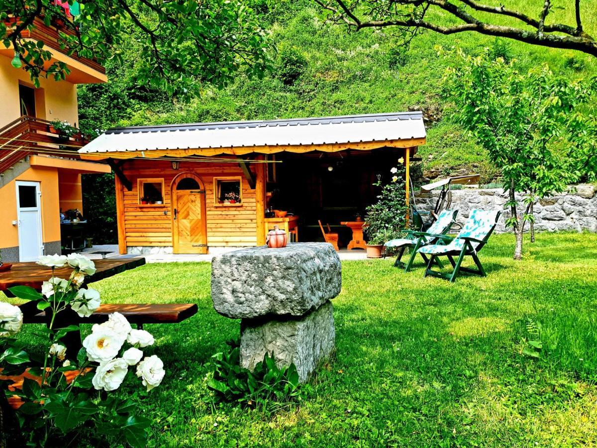 Apartment And Garden House Among The Mountains Podbrdo Kültér fotó